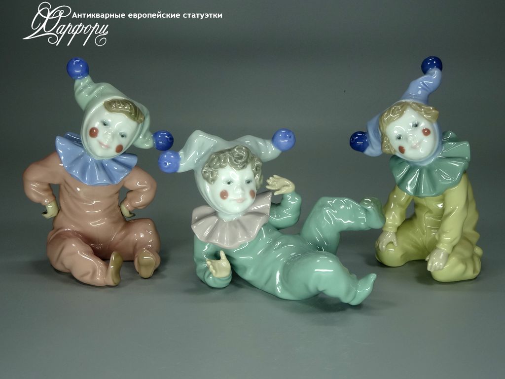 Антикварная фарфоровая статуэтка "Маленькие клоуны" Lladro