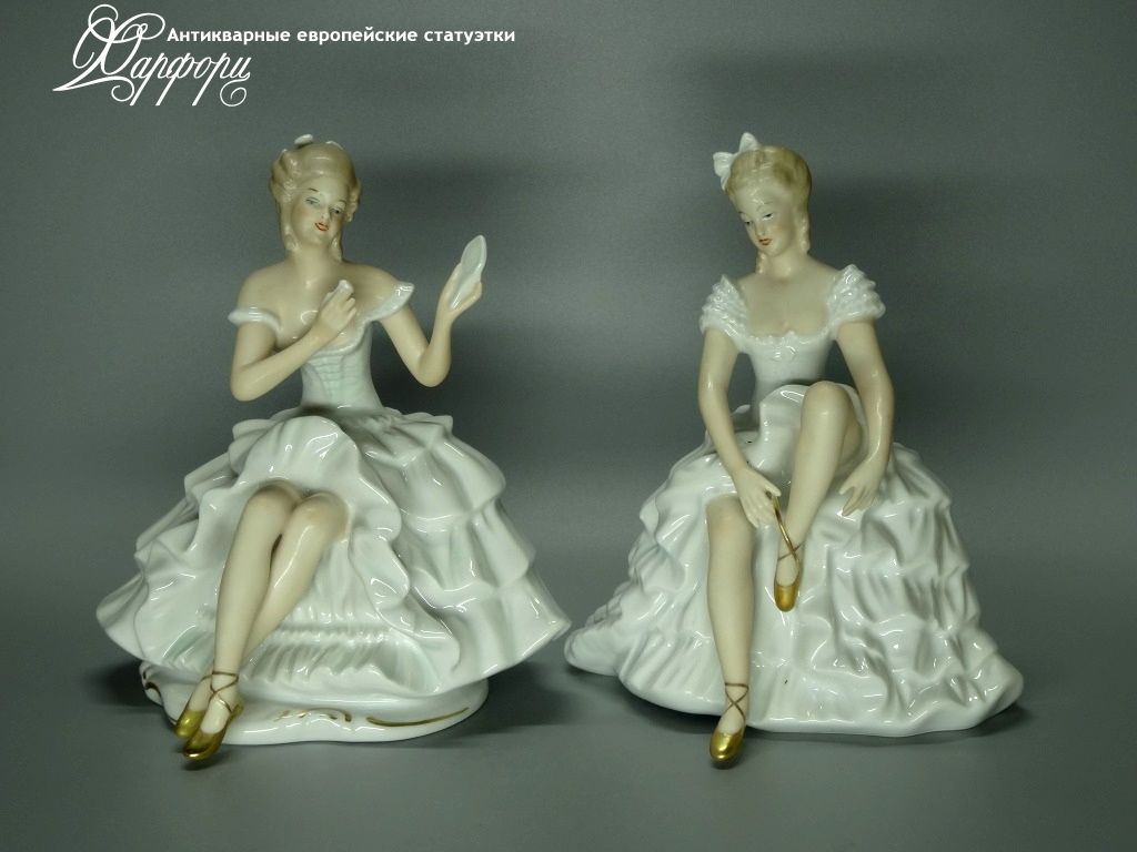 Купить фарфоровые статуэтки Wallendorf, Пара балерин, Германия