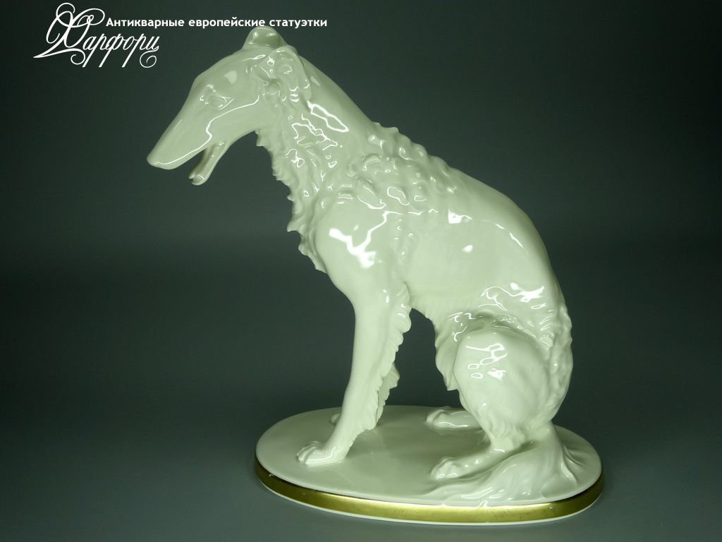 Купить фарфоровые статуэтки Volkstedt, Борзая, Германия