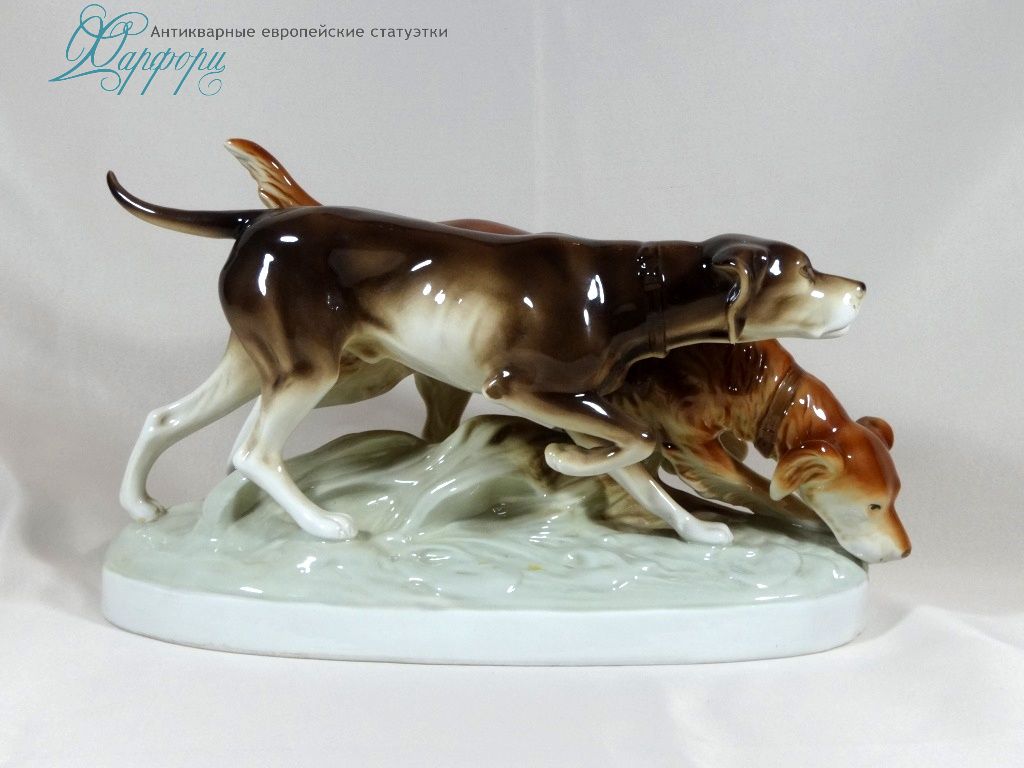Фарфоровая статуэтка "Охотничьи собаки" Rosenthal