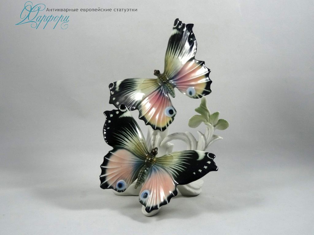 Фарфоровая статуэтка "Бабочки павлиний глаз" KARL ENS
