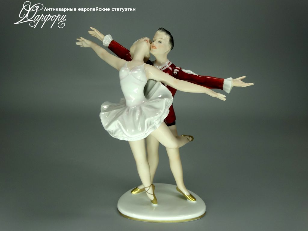 Антикварная фарфоровая статуэтка "Балетная пара" Wallendorf