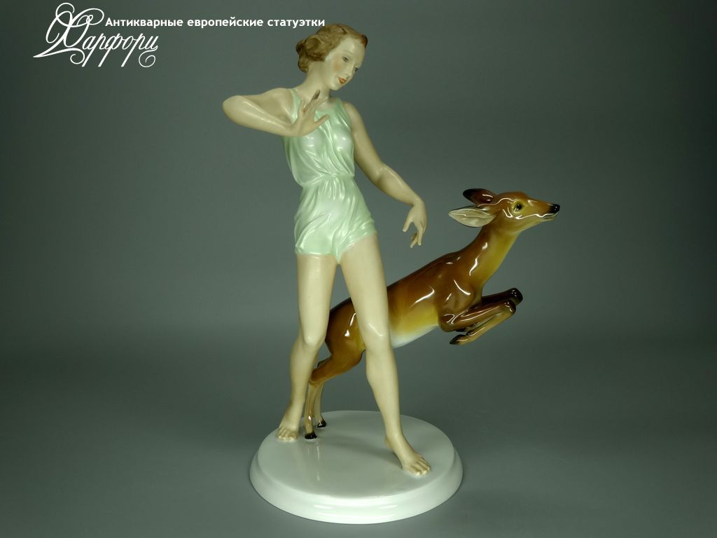 Антикварная фарфоровая статуэтка "Артемида" Rosenthal