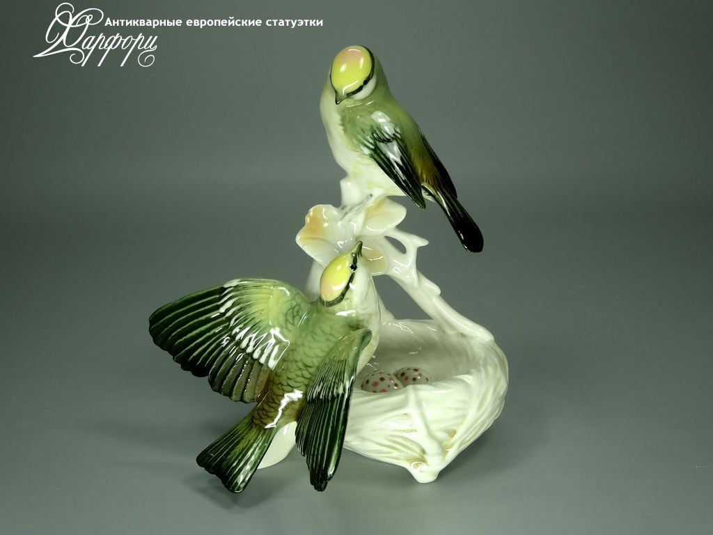 Антикварная фарфоровая статуэтка "Гнездышко" KARL ENS Антикварная фарфоровая статуэтка "Гнездышко" KARL ENS