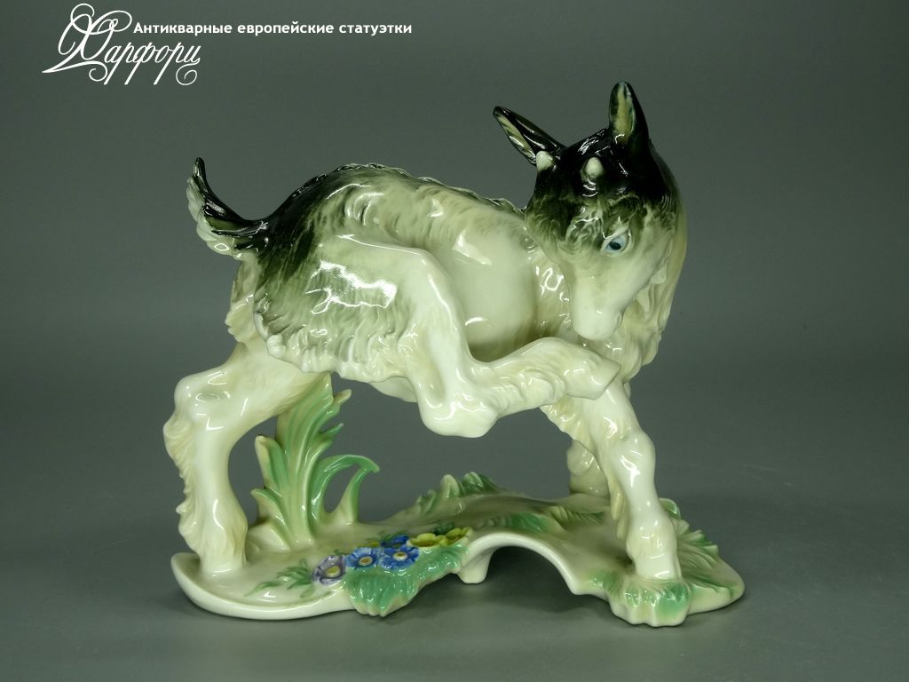 Антикварная фарфоровая статуэтка "Козлик" KARL ENS