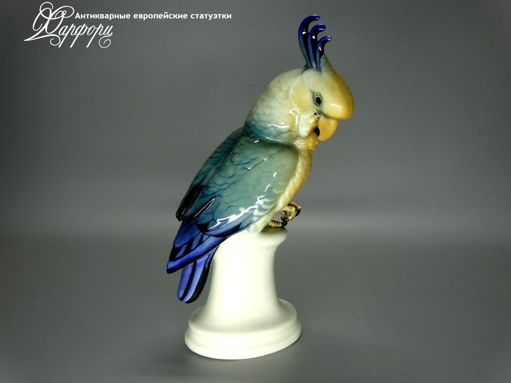 Антикварная фарфоровая статуэтка "Попугай" Karl Ens