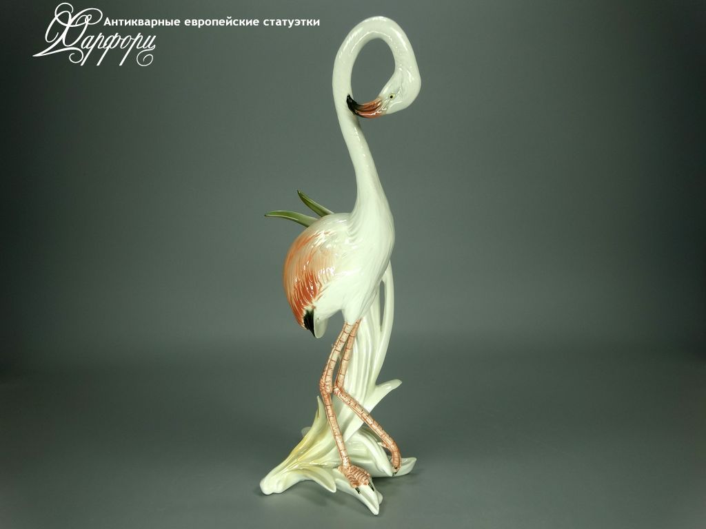 Антикварная фарфоровая статуэтка "Фламинго" KARL ENS Антикварная фарфоровая статуэтка "Фламинго" KARL ENS