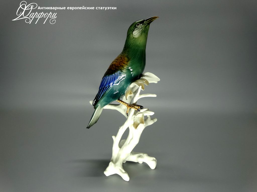 Антикварная фарфоровая статуэтка "Радужная птица" Karl Ens