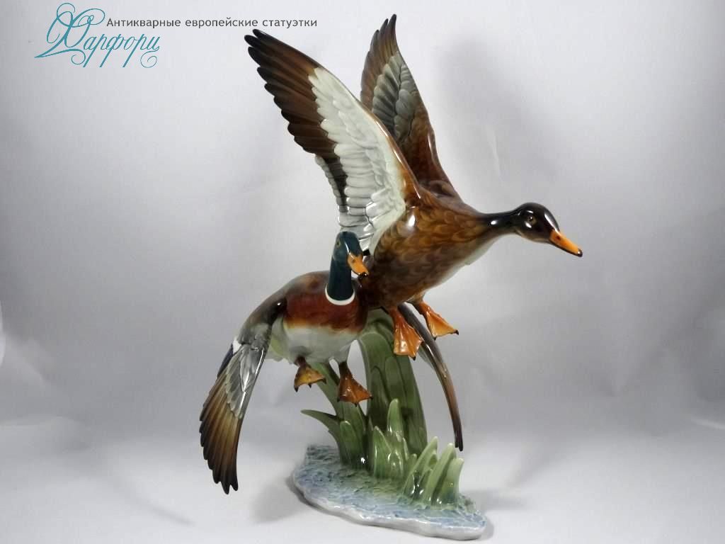 Фарфоровая статуэтка "Взлетающие утки" Hutschenreuther