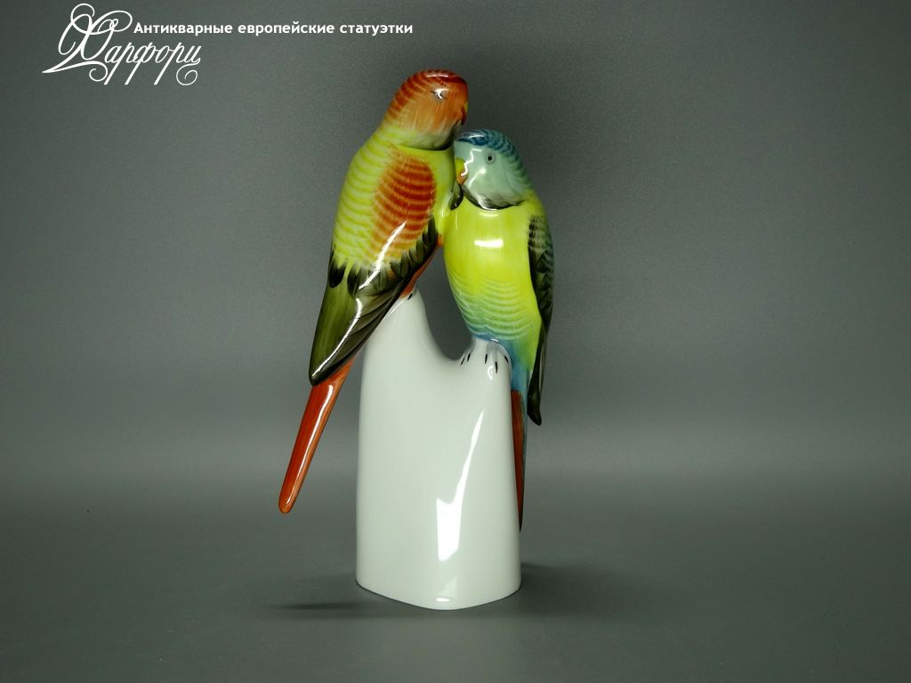 Купить фарфоровые статуэтки Hollohaza, Попугайчики, Германия