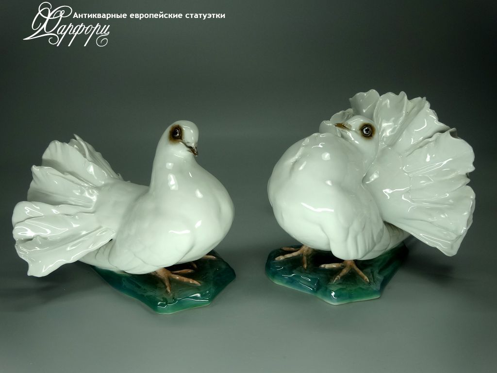 Антикварная фарфоровая статуэтка "Голубь с голубкой" Rosenthal Антикварная фарфоровая статуэтка "Голубь с голубкой" Rosenthal