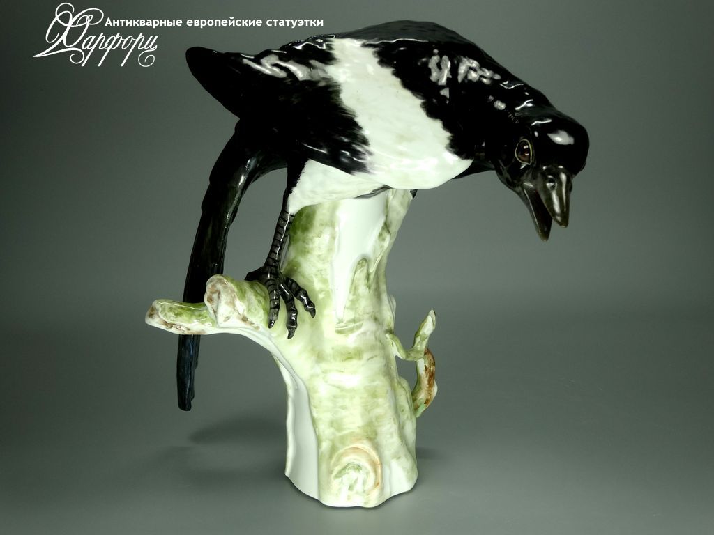 Купить фарфоровую статуэтку KPM, Сорока, Германия