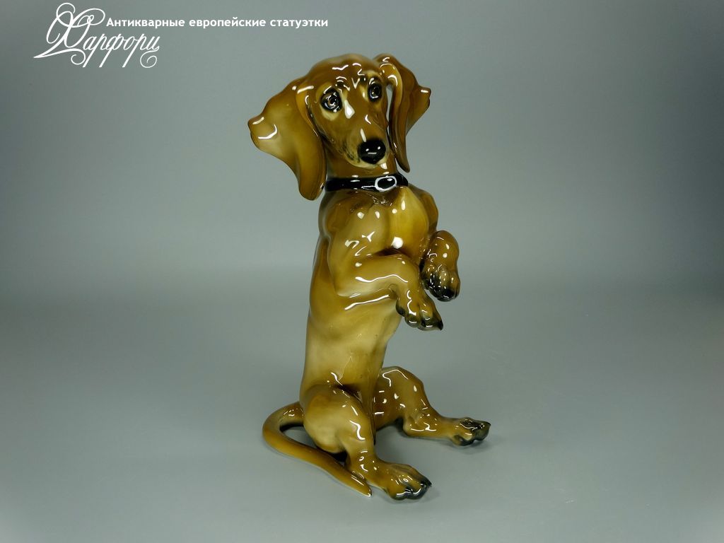 Антикварная фарфоровая статуэтка "Такса" Rosenthal