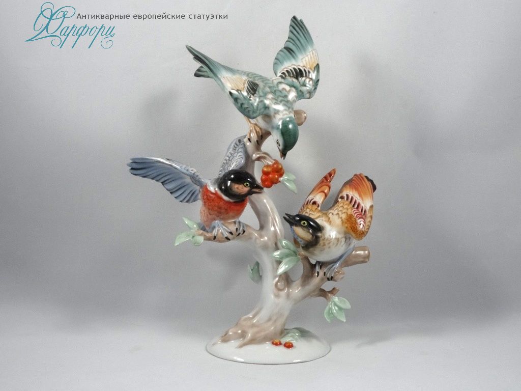 Фарфоровая статуэтка Rosenthal "Три ссорящиеся птицы"