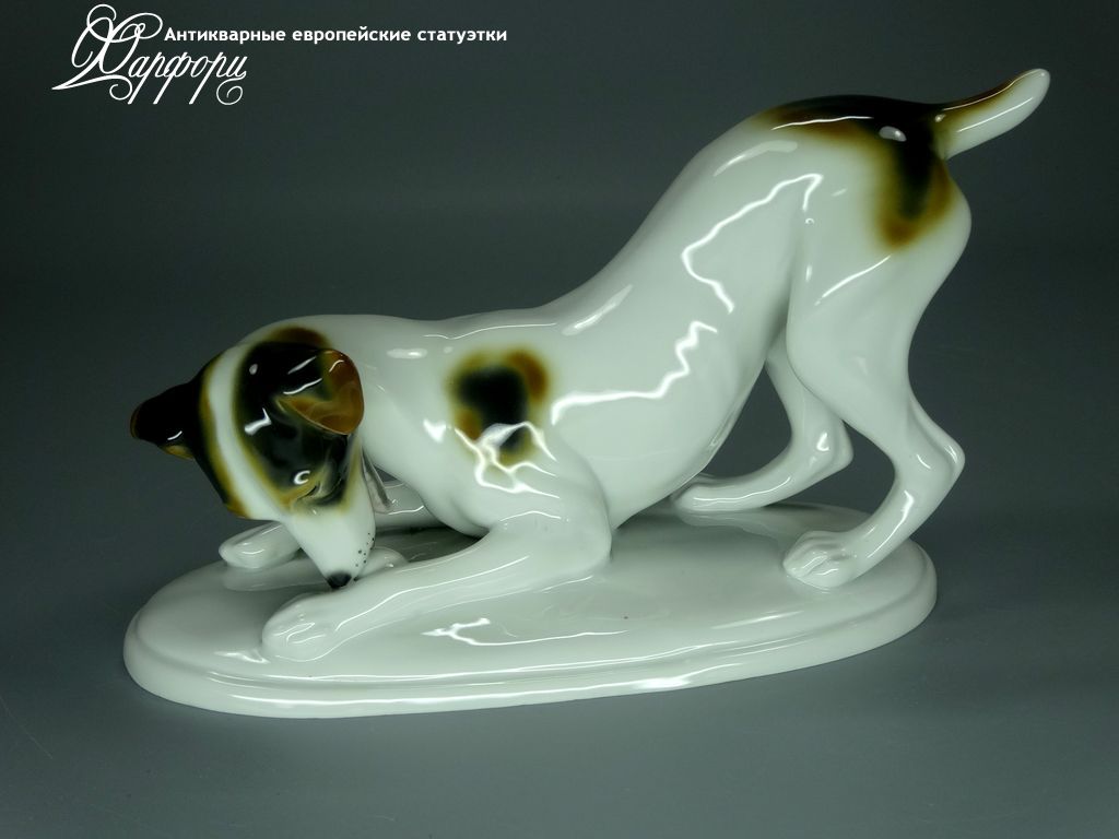 Купить фарфоровую статуэтку Volkstedt Фокстерьер