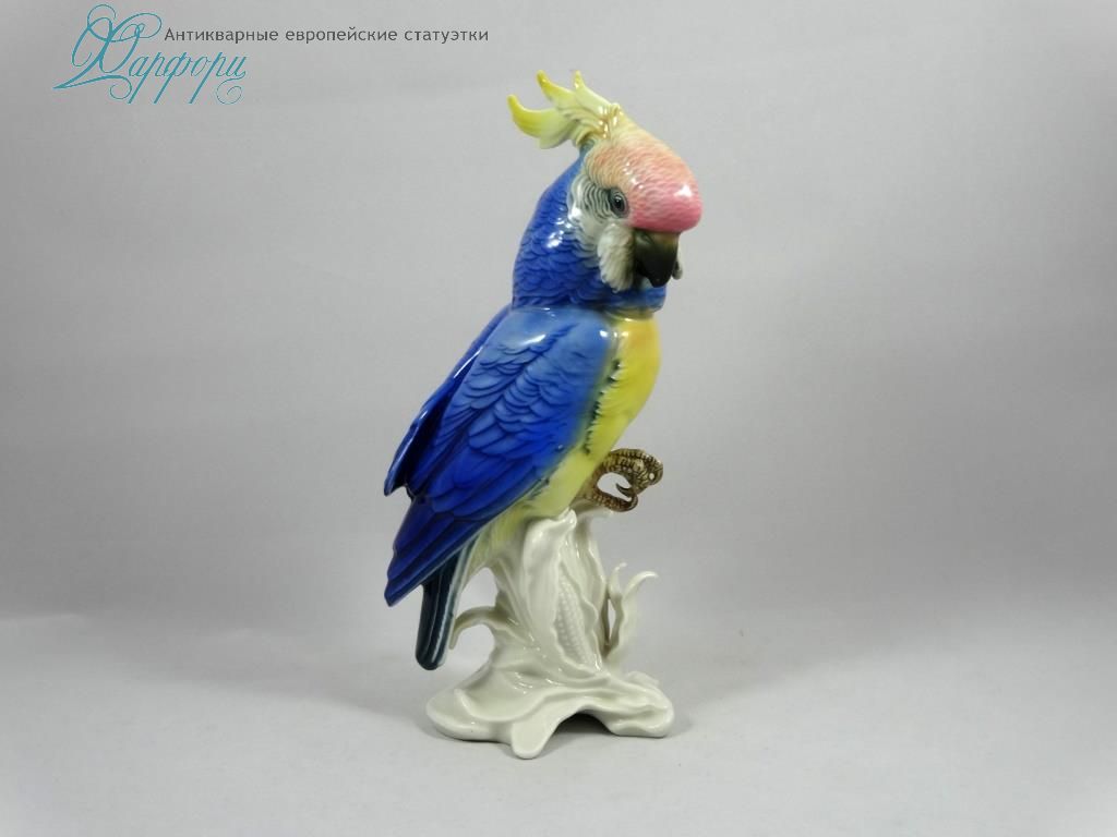 Фарфоровая статуэтка "Синий попугай" KARL ENS