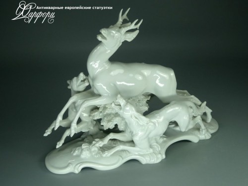 Купить фарфоровую статуэтку Rosenthal Гончая охота на косулю