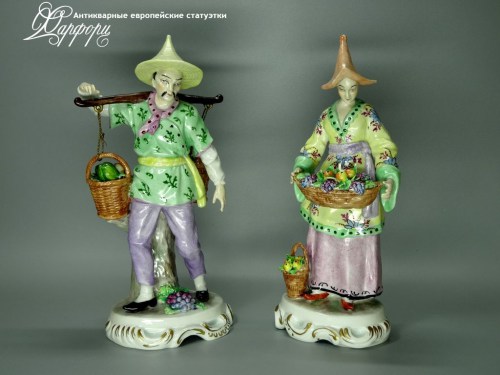 Купить фарфоровые статуэтки Sitzendorf, Малабарцы, Германия